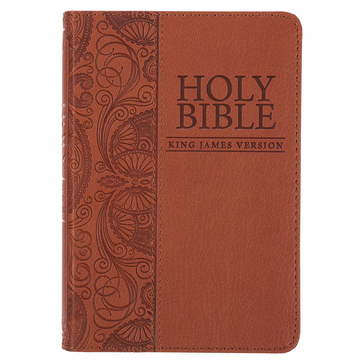 CAG KJV014 KJV  BIBLE  MINI  POCKET  FAUX  LEATHER, TOFFEE BROWN