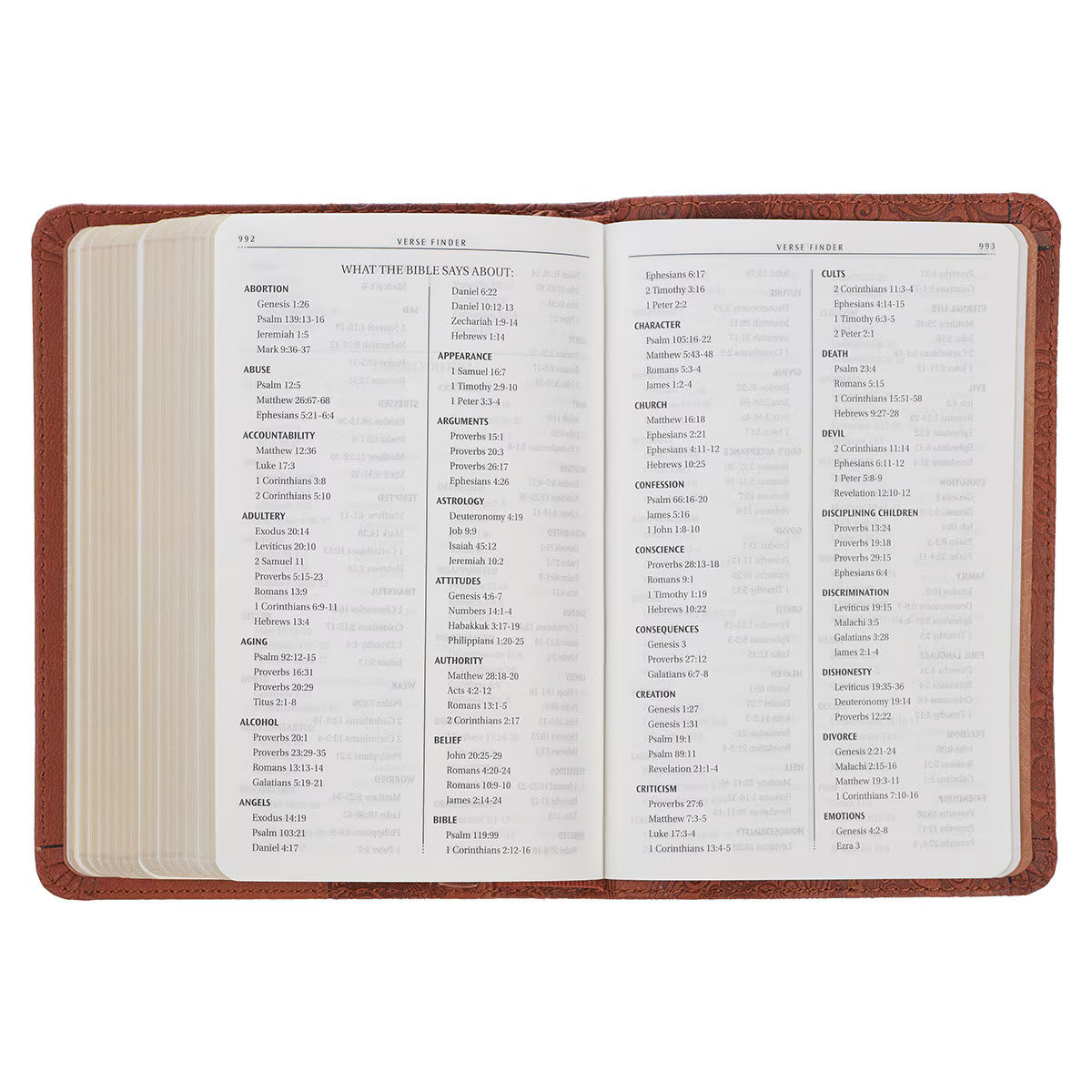CAG KJV014 KJV  BIBLE  MINI  POCKET  FAUX  LEATHER, TOFFEE BROWN