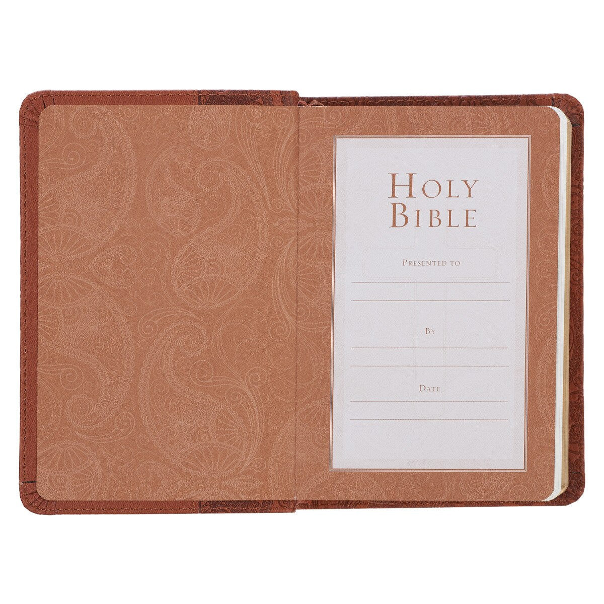 CAG KJV014 KJV  BIBLE  MINI  POCKET  FAUX  LEATHER, TOFFEE BROWN