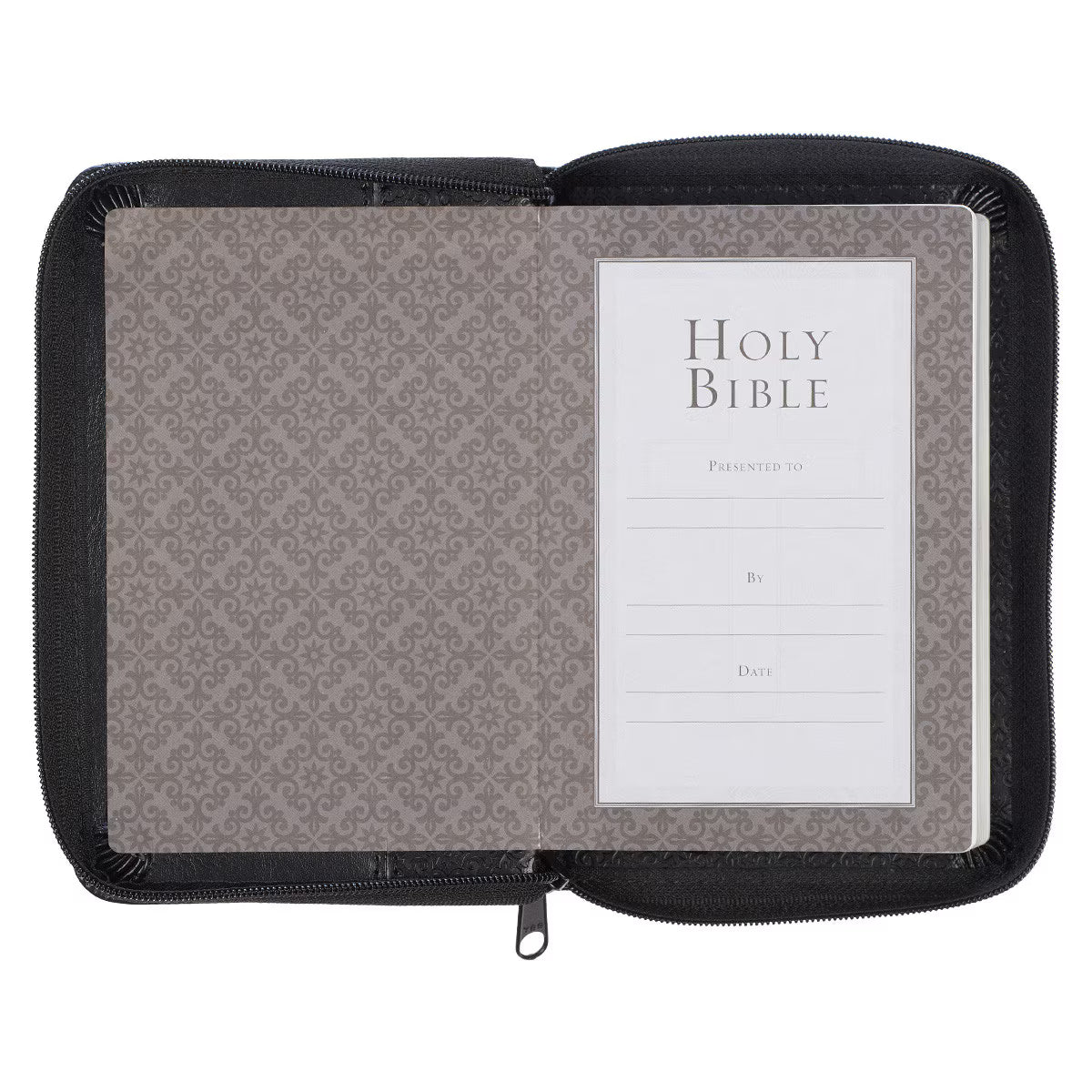 CAG KJV015 KJV BIBLE MINI POCKET FAUX LEATHER, BLACK W/ZIPPER