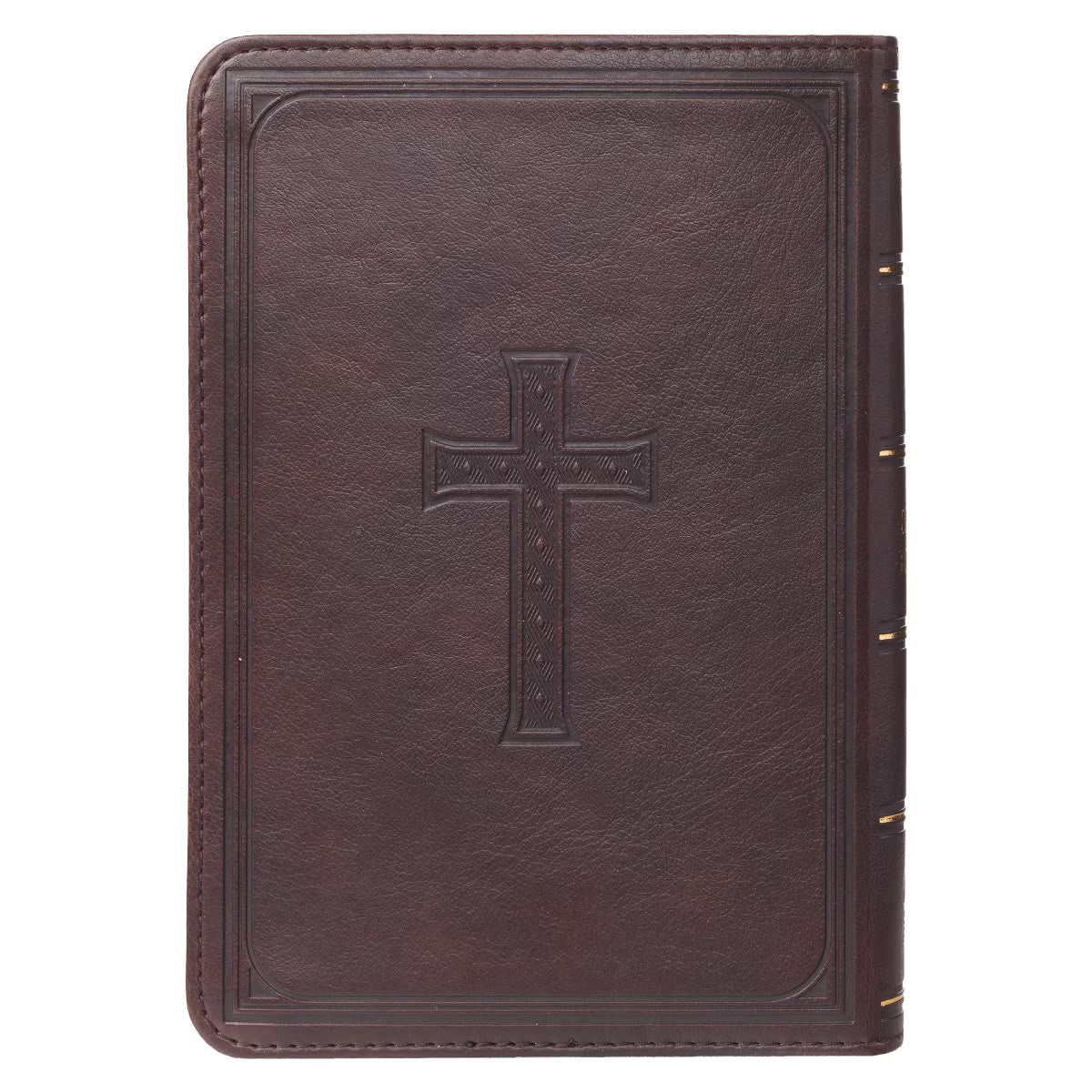 CAG KJV082 KJV BIBLE COMPACT LP FAUX LEATHER, DARK BROWN