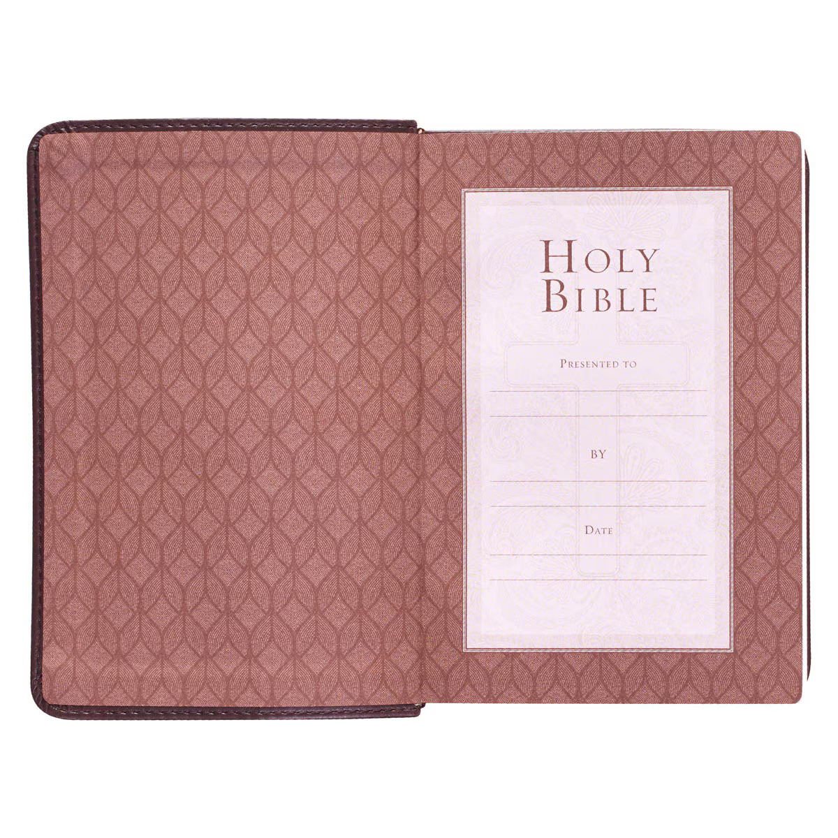 CAG KJV082 KJV BIBLE COMPACT LP FAUX LEATHER, DARK BROWN