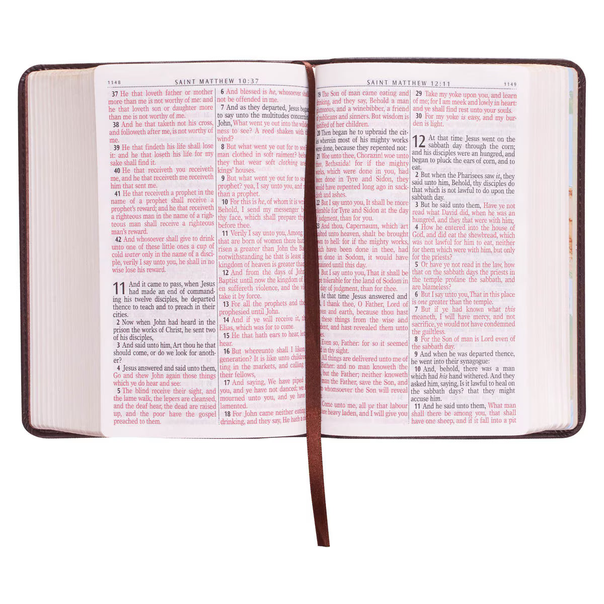 CAG KJV082 KJV BIBLE COMPACT LP FAUX LEATHER, DARK BROWN