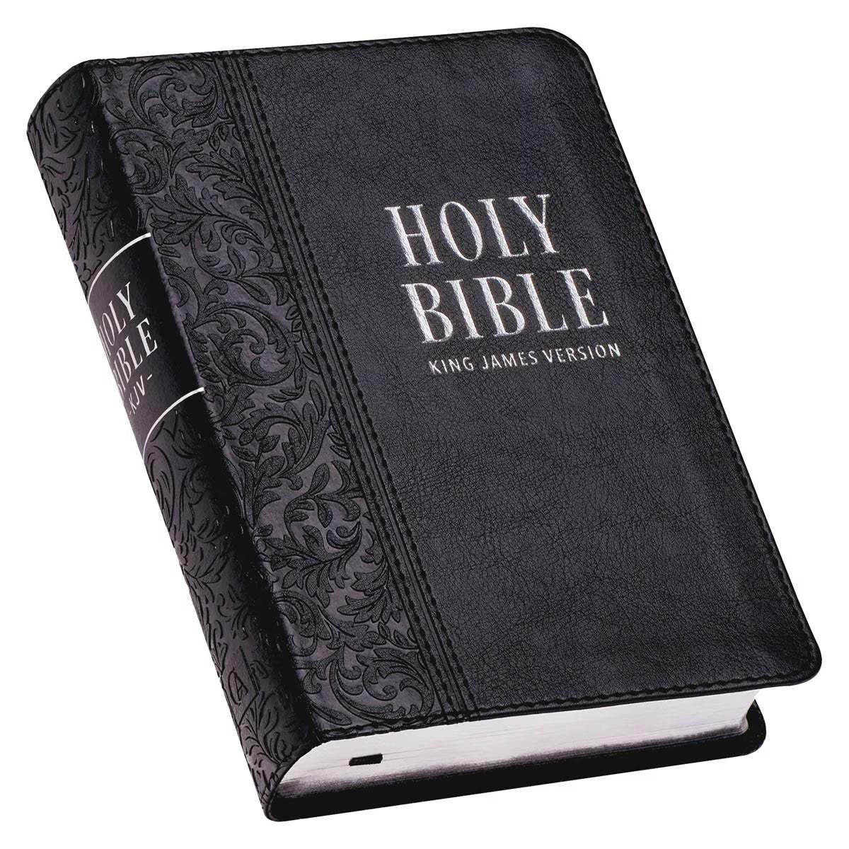 CAG KJV131 KJV  BIBLE  COMPACT  LP  FAUX  LEATHER, BLACK