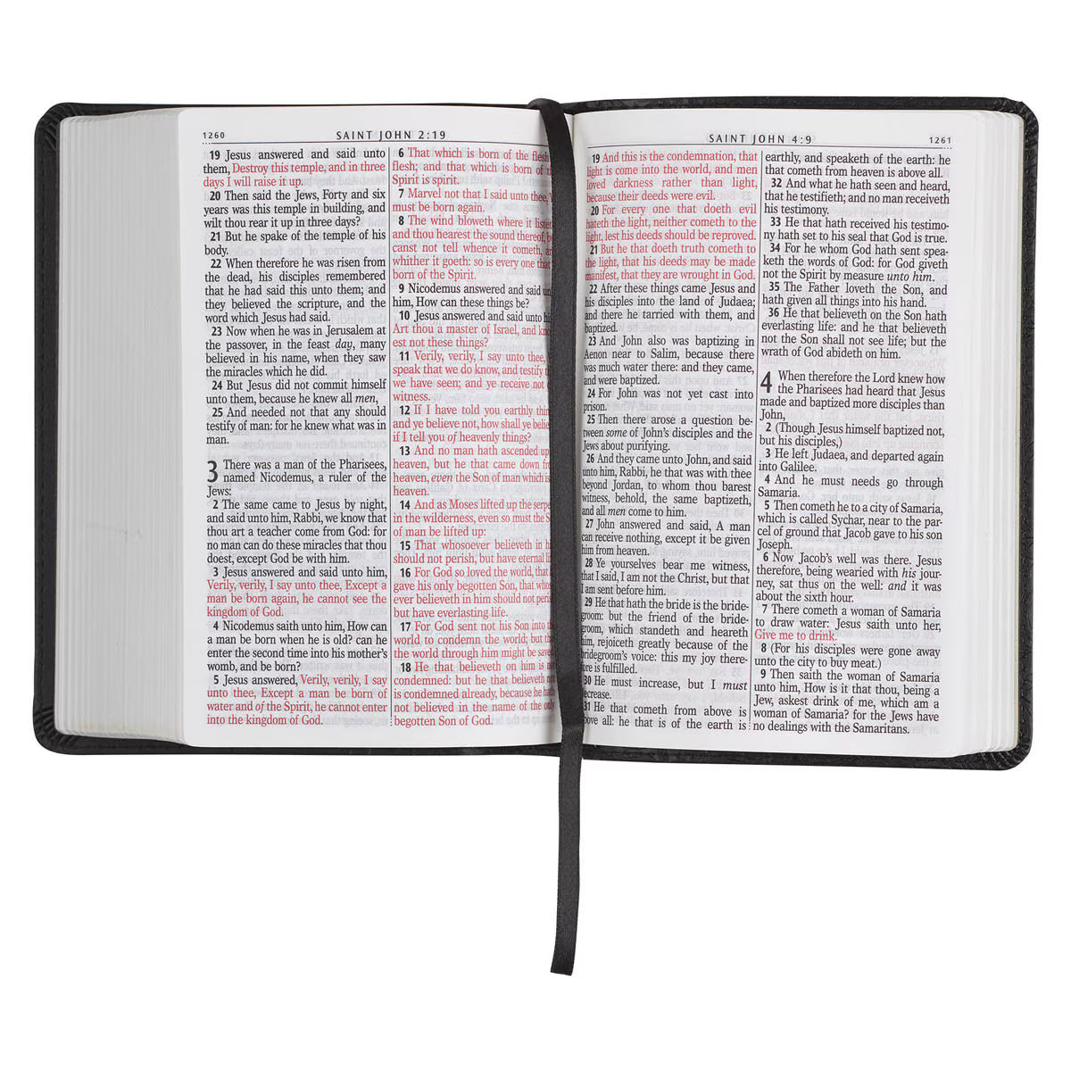 CAG KJV131 KJV  BIBLE  COMPACT  LP  FAUX  LEATHER, BLACK