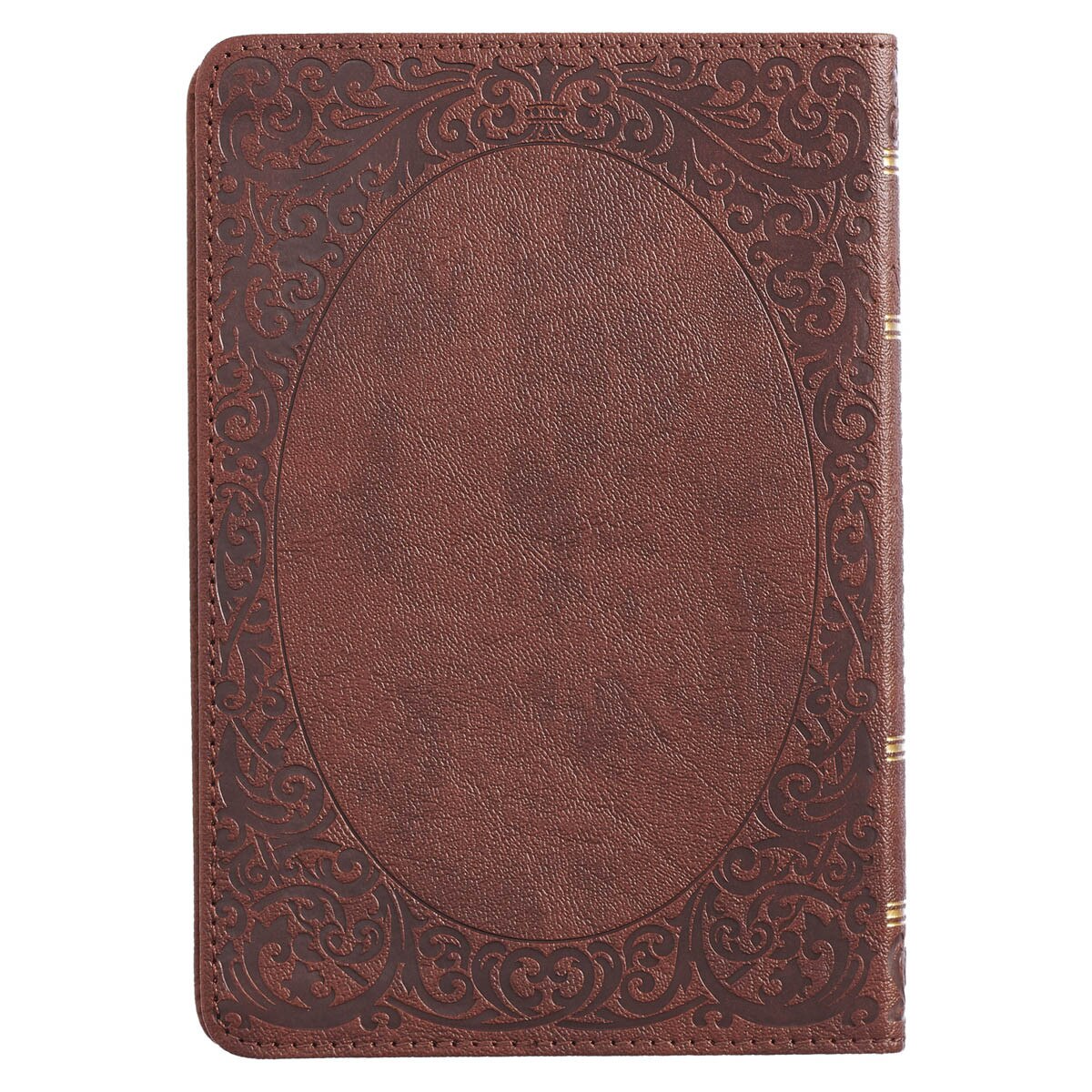 CAG KJV142 KJV   BIBLE   COMPACT   FAUX   LEATHER, CHESTNUT BROWN