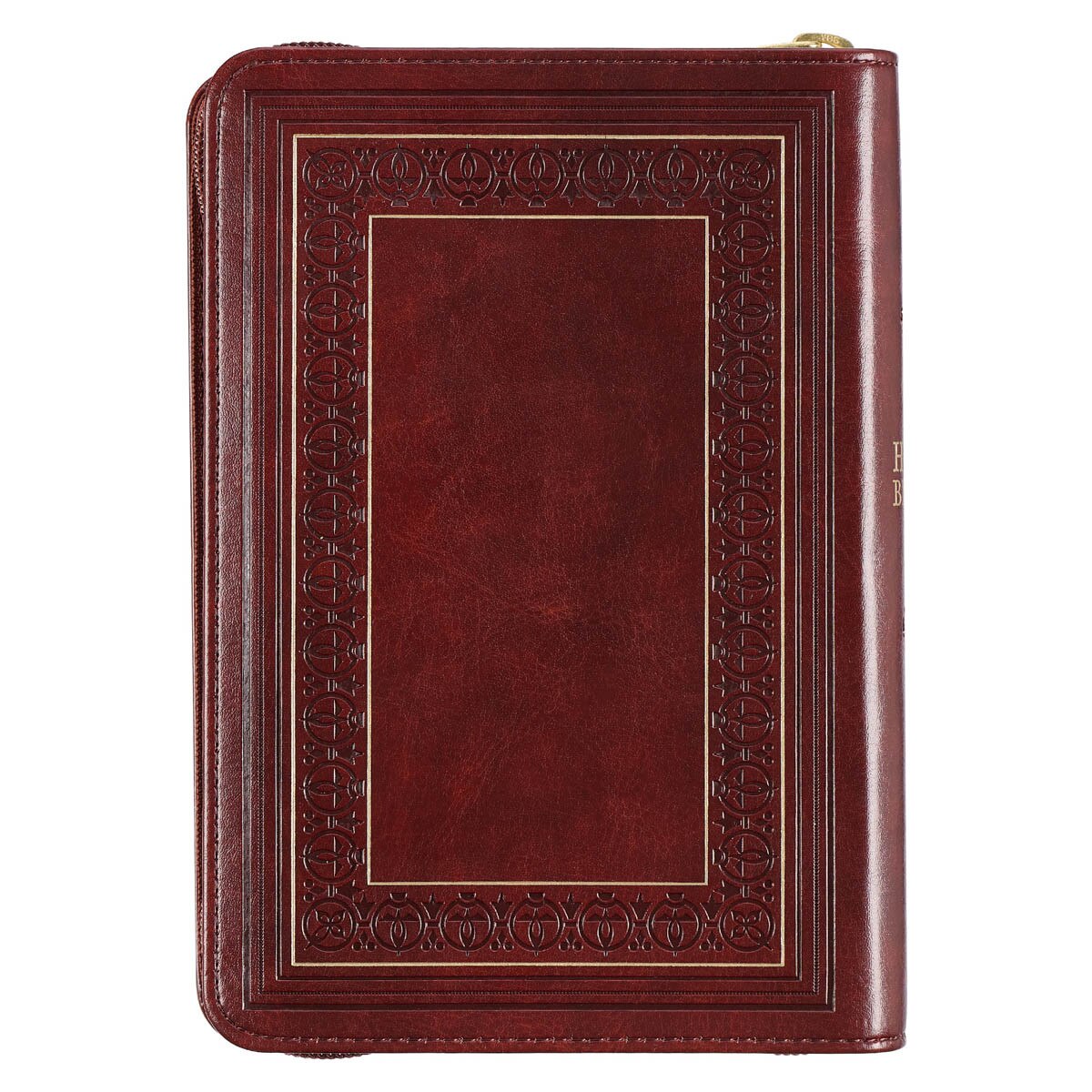 CAG KJV171 KJV  BIBLE  COMPACT  LP  FAUX  LEATHER, BURGUNDY W/ZIPPER