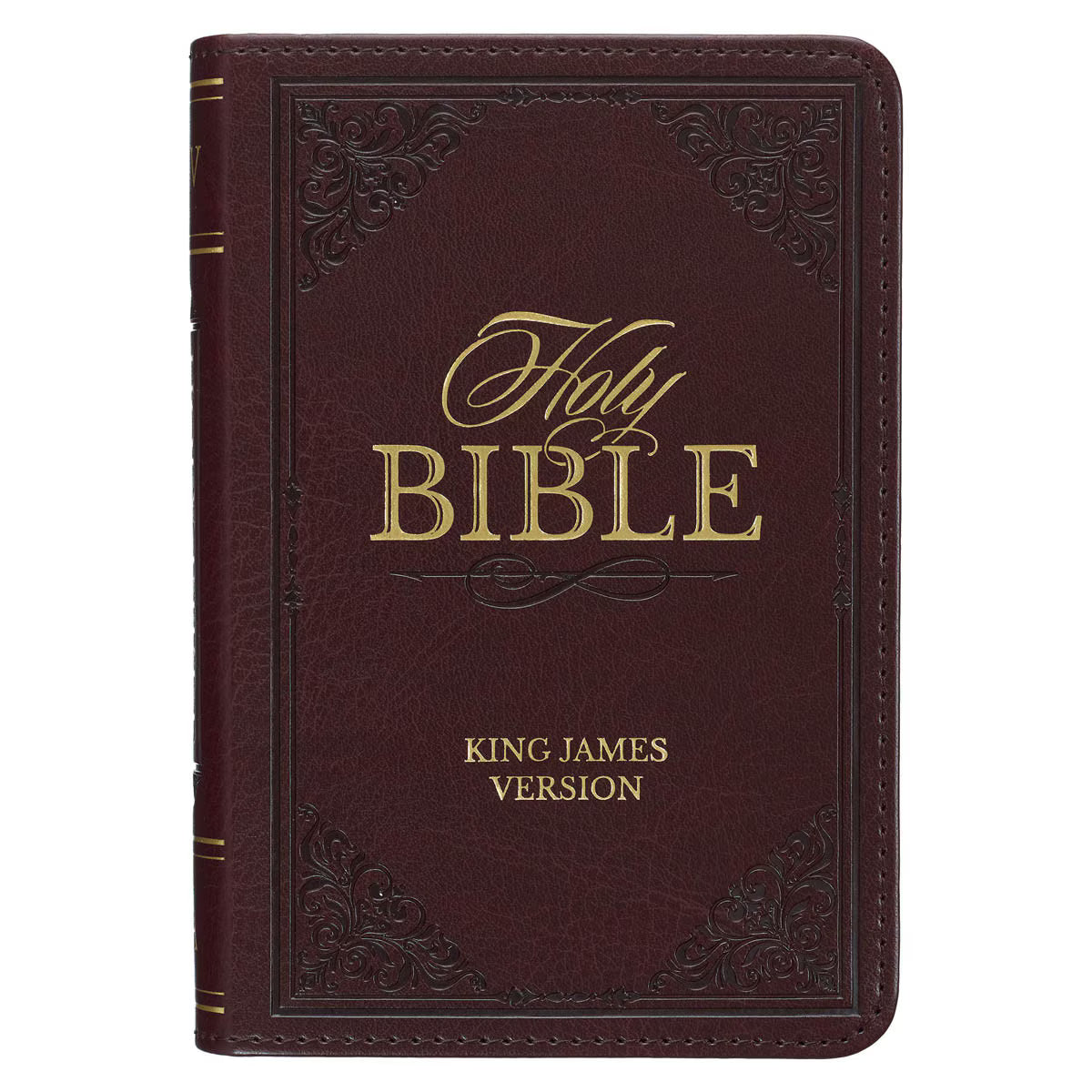 CAG KJV204 KJV  BIBLE  MINI  POCKET  FAUX  LEATHER, BURGUNDY
