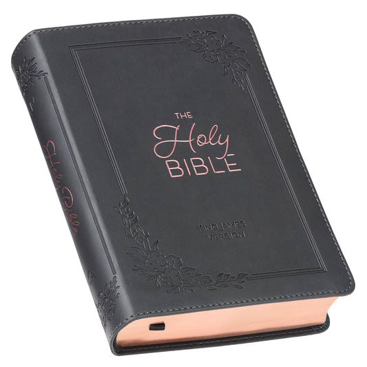 CAG KJV206 KJV BIBLE COMPACT LP FAUX LEATHER, GRAY