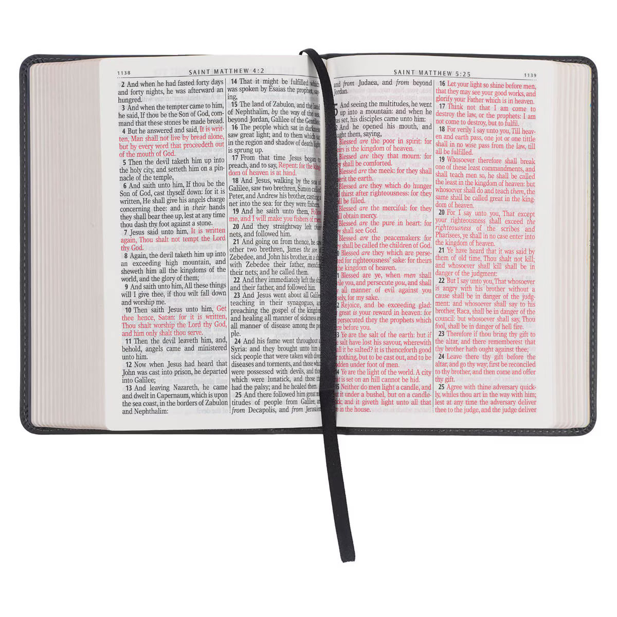 CAG KJV206 KJV BIBLE COMPACT LP FAUX LEATHER, GRAY