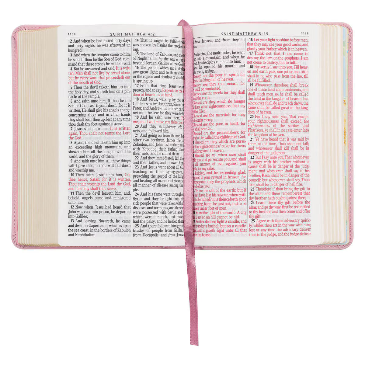 CAG KJV207 KJV BIBLE COMPACT LP FAUX LEATHER, PINK