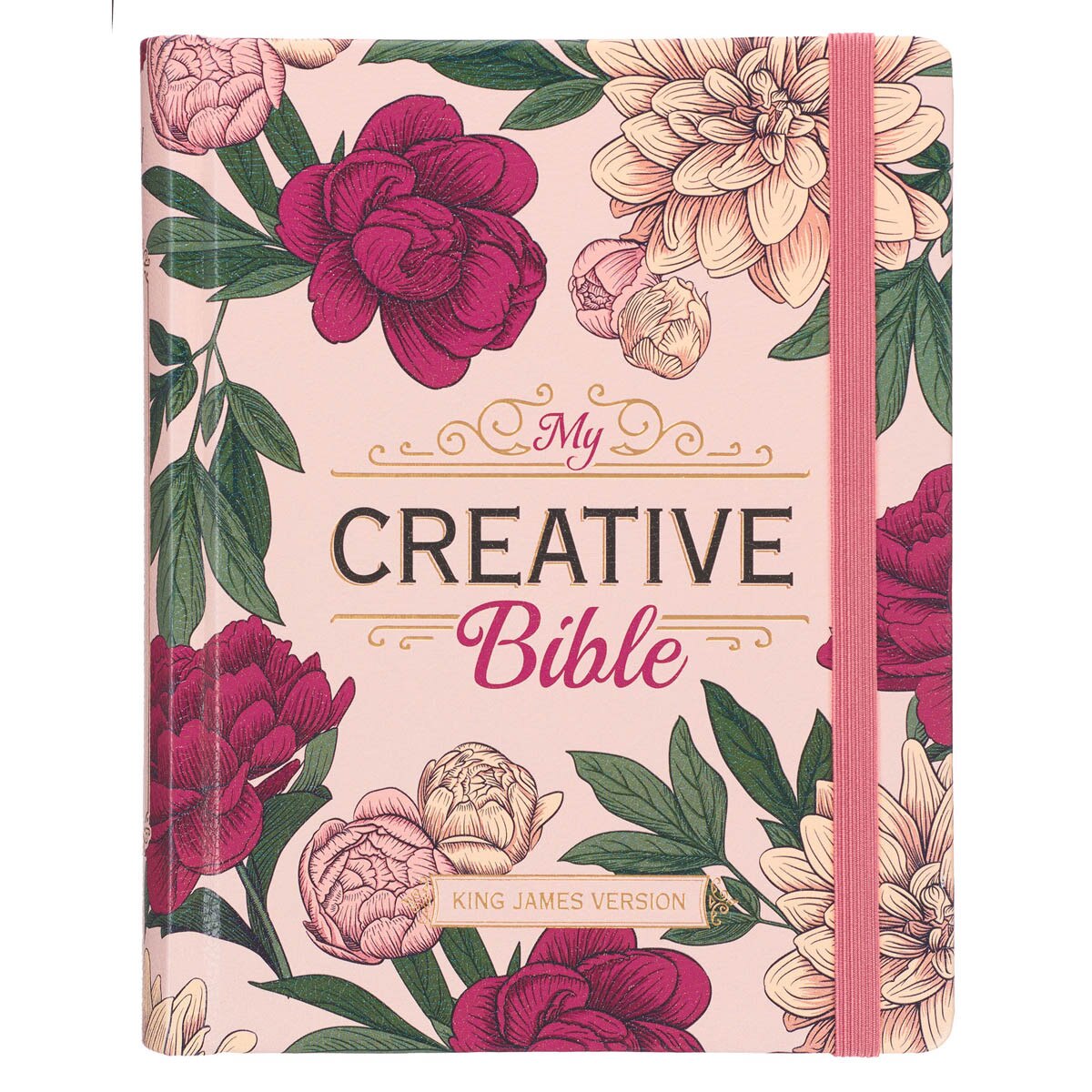 CAG KJV225 KJV  MY  CREATIVE  BIBLE  HARDCOVER,  PINK FLORAL PRINTED