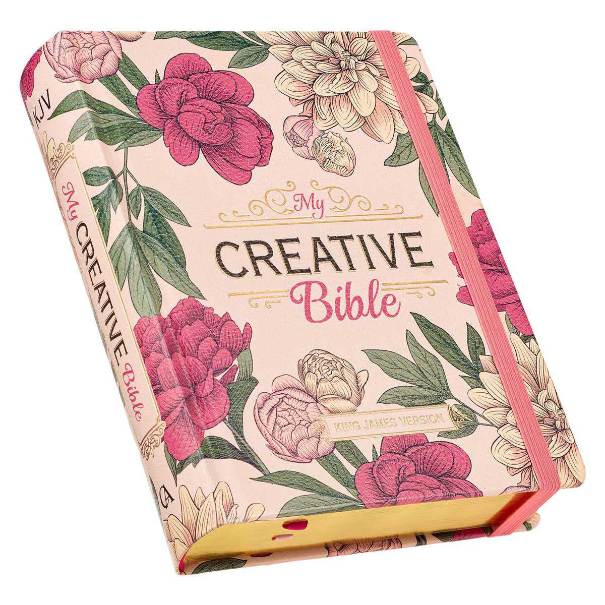 CAG KJV225 KJV  MY  CREATIVE  BIBLE  HARDCOVER,  PINK FLORAL PRINTED