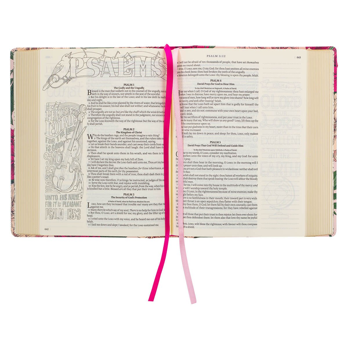 CAG KJV225 KJV  MY  CREATIVE  BIBLE  HARDCOVER,  PINK FLORAL PRINTED