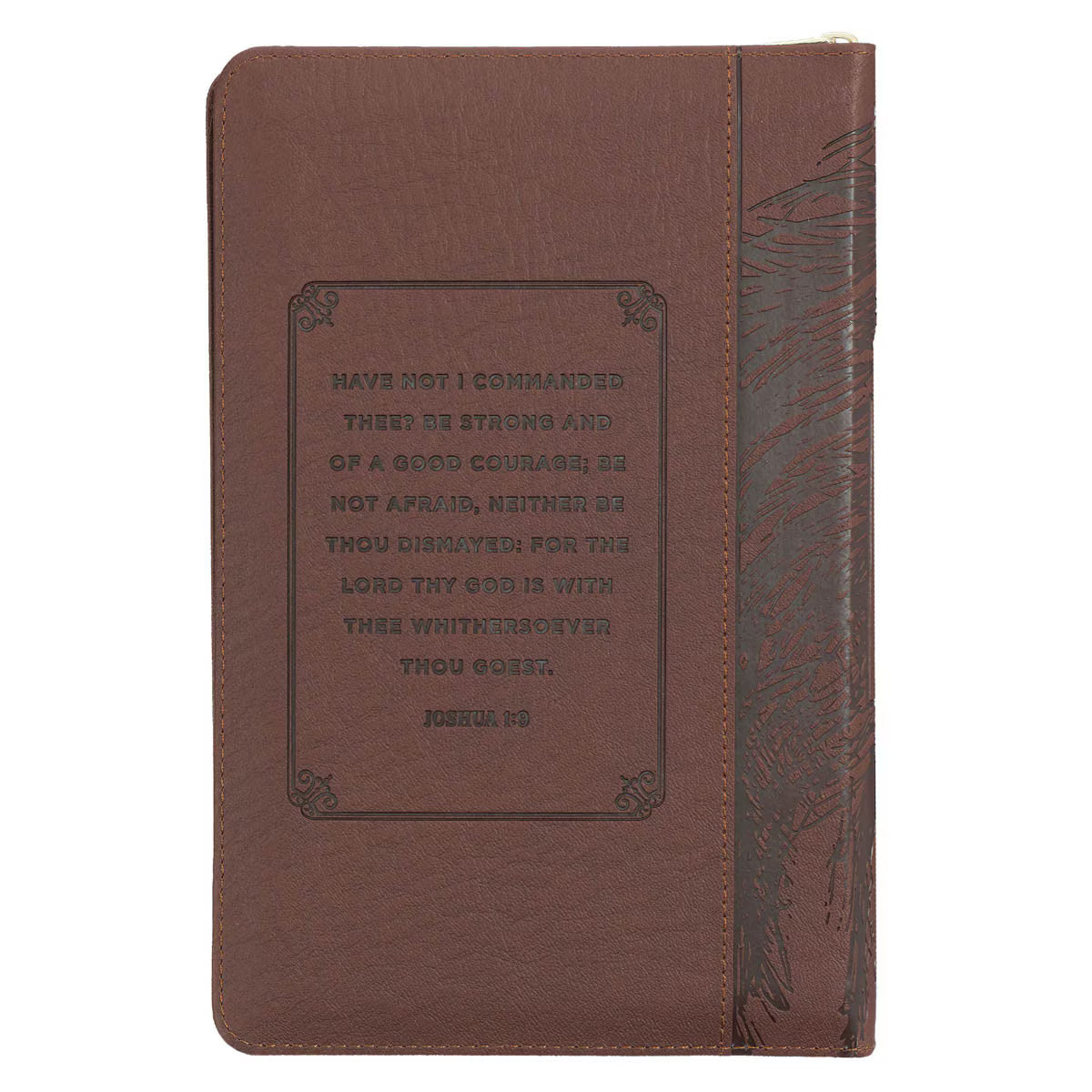 CAG KJV229 KJV  BIBLE  DELUXE  GIFT  FAUX  LEATHER, BROWN LION W/ZIPPER