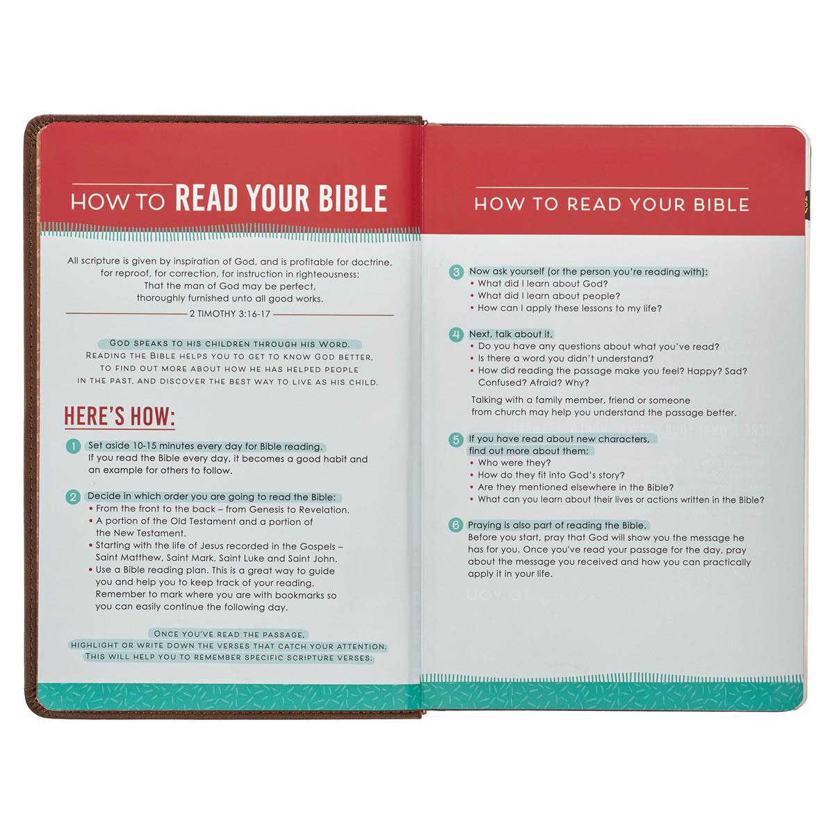 CAG KJV239 KJV BIBLE KID EDITION FAUX LEATHER, BROWN