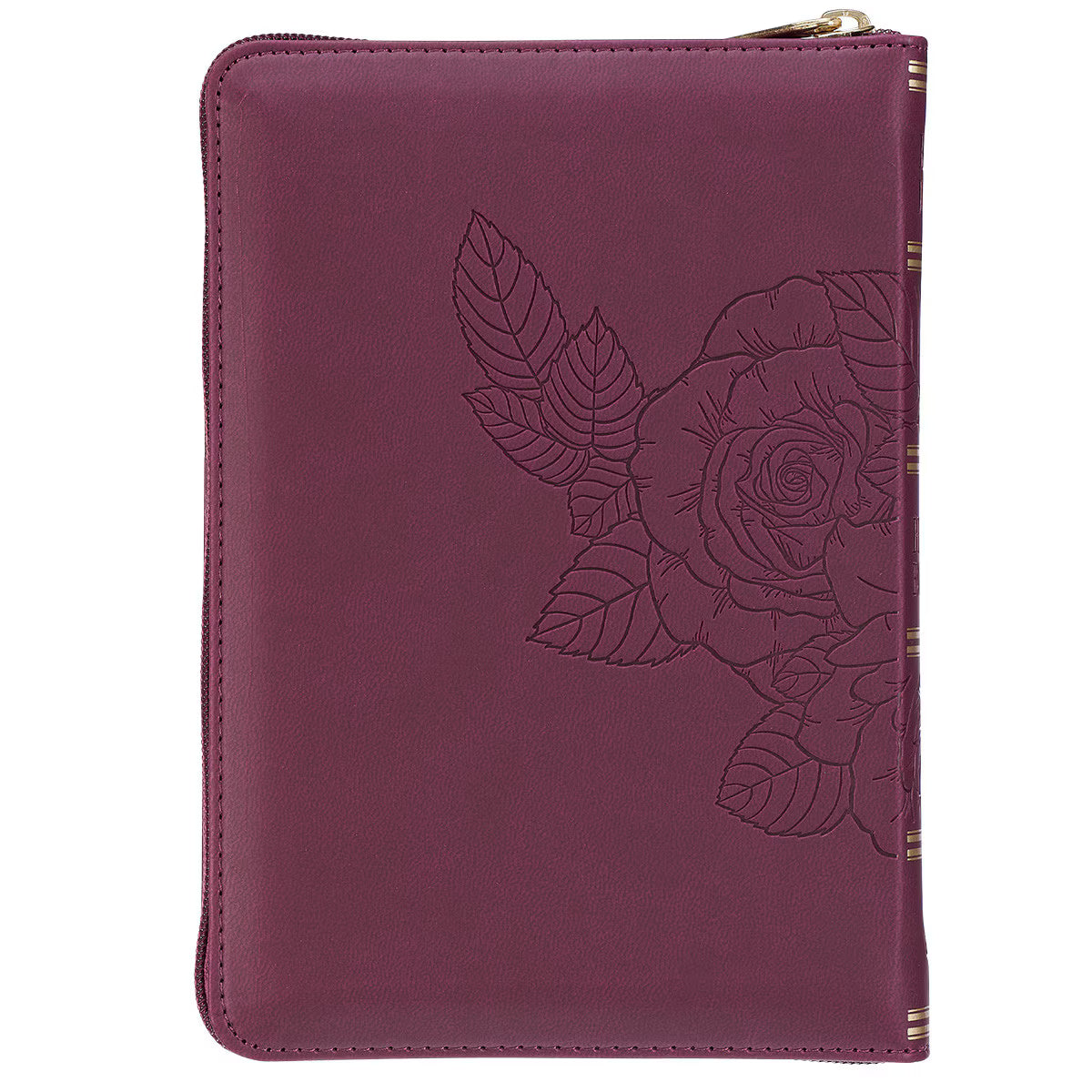 CAG KJV247 KJV BIBLE COMPACT FAUX LEATHER, MERLOT W/ZIPPER