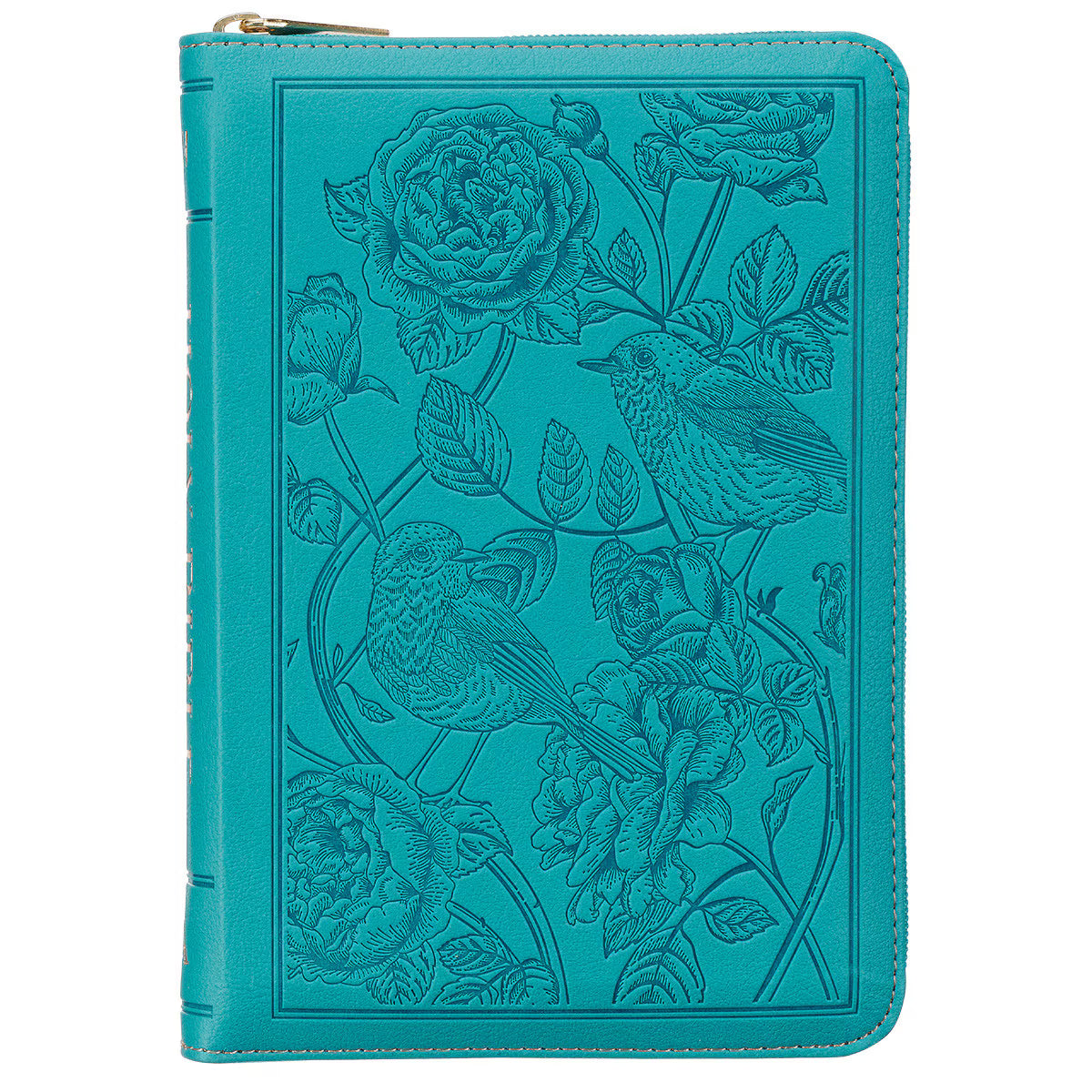CAG KJV248 KJV BIBLE COMPACT FAUX LEATHER, TEAL W/ ZIPPER