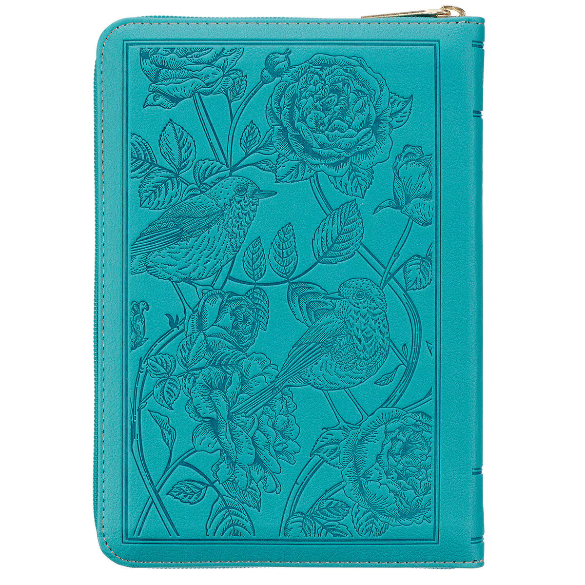 CAG KJV248 KJV BIBLE COMPACT FAUX LEATHER, TEAL W/ ZIPPER