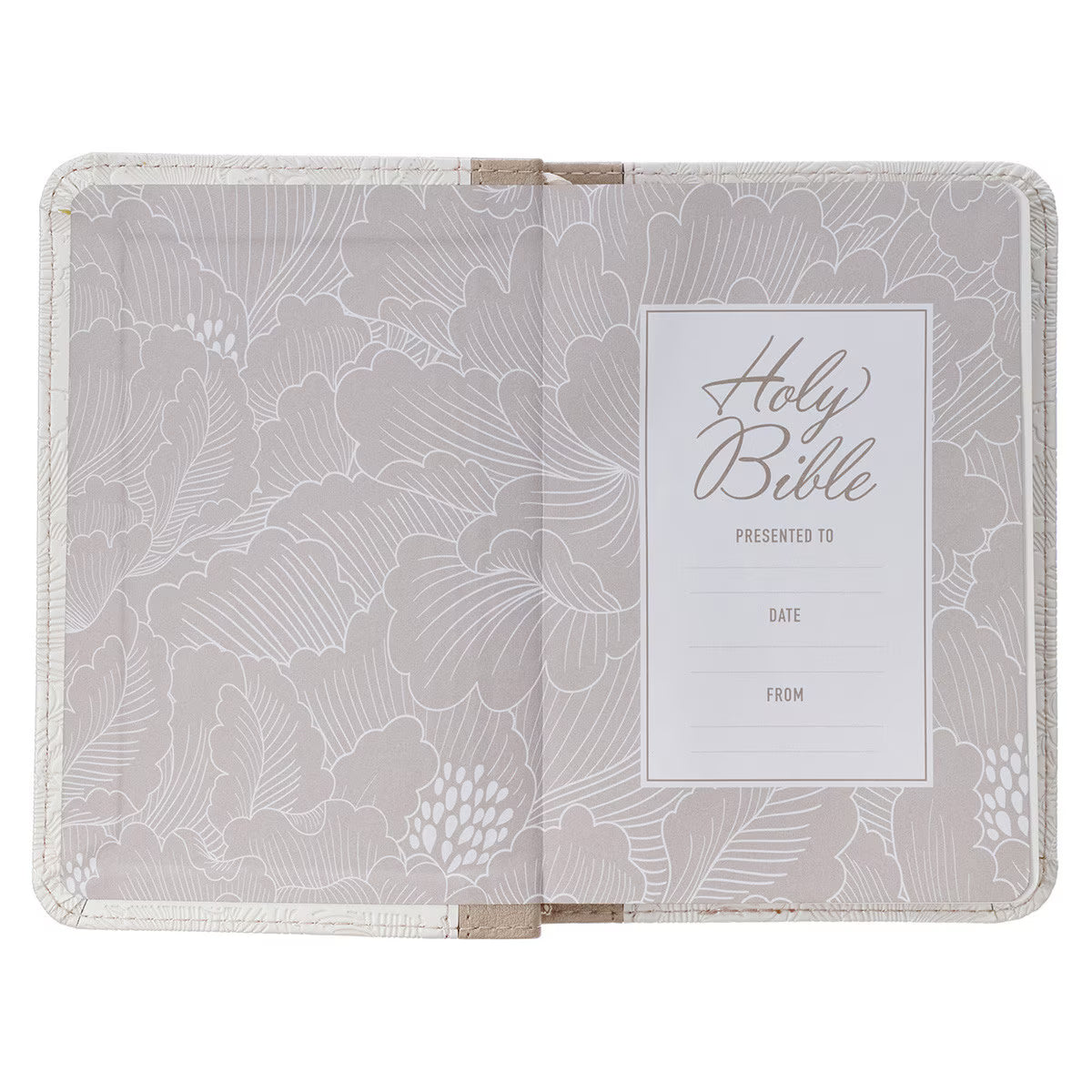 CAG KJV258 KJV BIBLE MINI POCKET FAUX LEATHER, WHITE