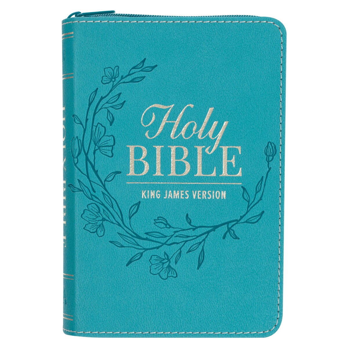 CAG KJV259 KJV BIBLE MINI POCKET FAUX LEATHER, TEAL W/ZIPPER