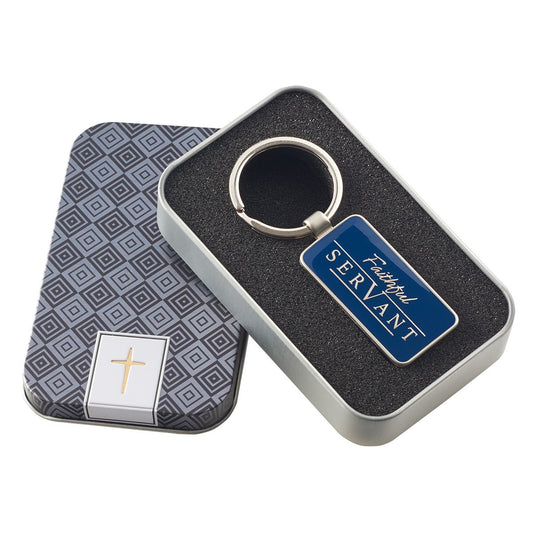 CAG KMO060 KEYRING IN TIN FAITHFUL SERVANT