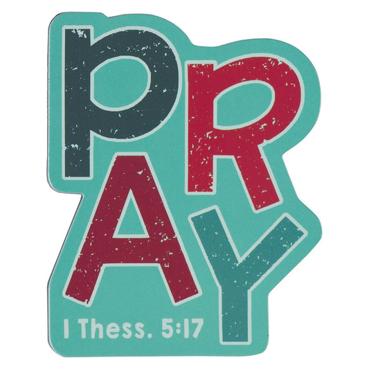 CAG MG194 MAGNET TEAL PRAY 1 THESS, 5:17