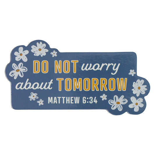 CAG MG197 MAGNET BLUE FLORAL DO NOT WORRY MATT. 6