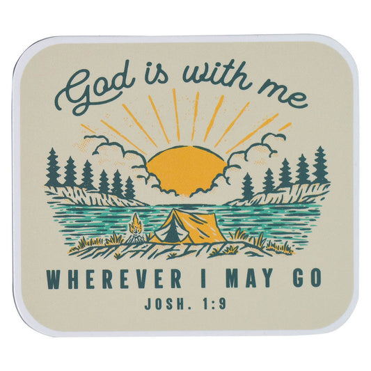 CAG MG199 MAGNET CREAM CAMPING GOD IS WITH ME JOS