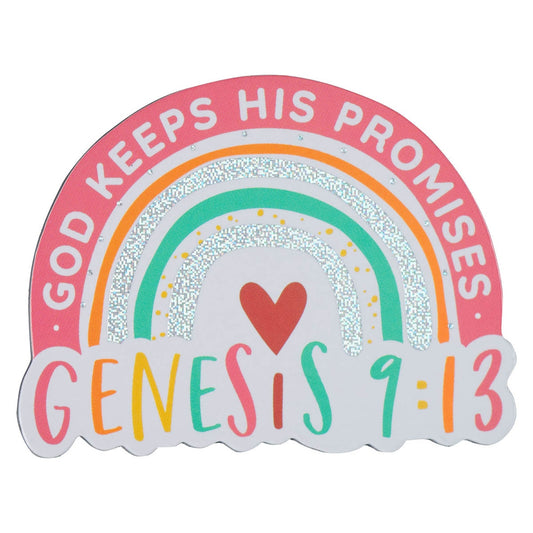 CAG MG202 MAGNET RAINBOW GOD KEEPS HIS PROMISES G