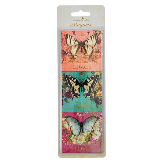 CAG MGS050 MAGNET SET BUTTERFLIES GRACE, HOPE, LO
