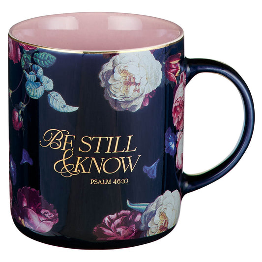 CAG MUG1107 MUG NAVY/PINK BE STILL & KNOW PS. 46: