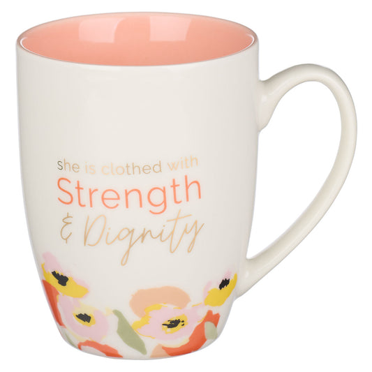 CAG MUG838 PEACH POPPY STRENGTH AND DIGNITY
