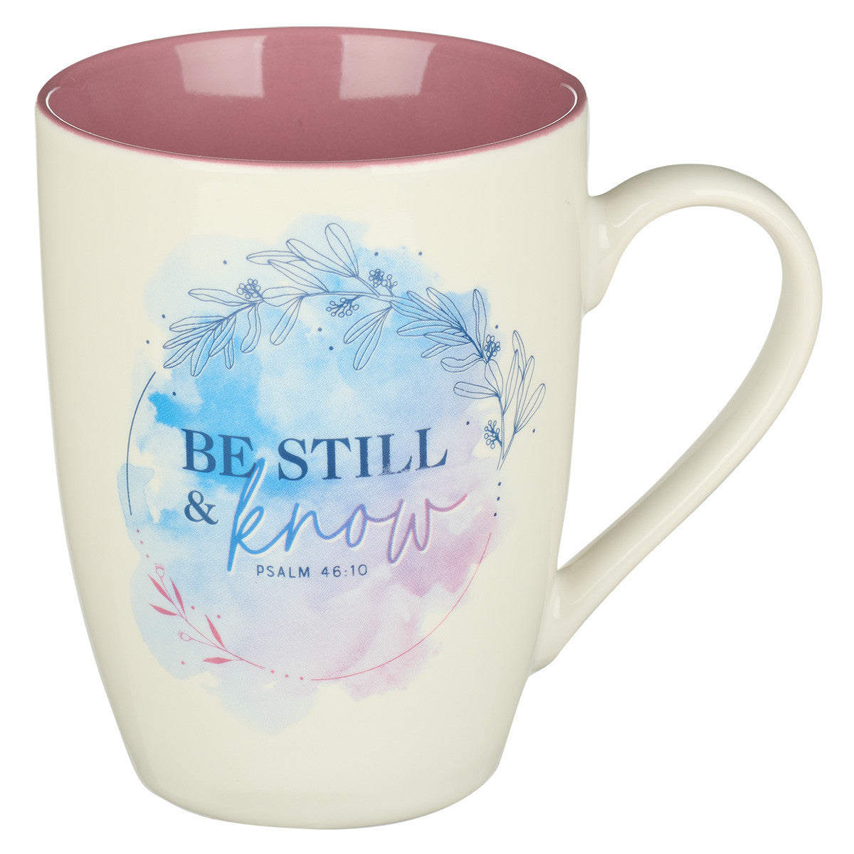 CAG MUG840 MAUVE WATERCOLOR BE STILL