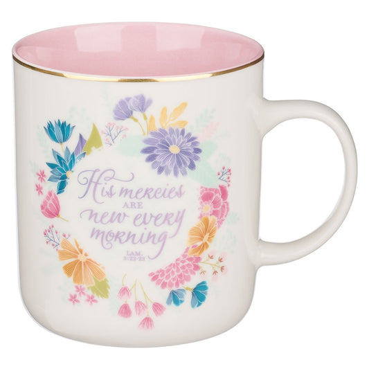 CAG MUG855 FLORAL WREATH HIS MERCIES