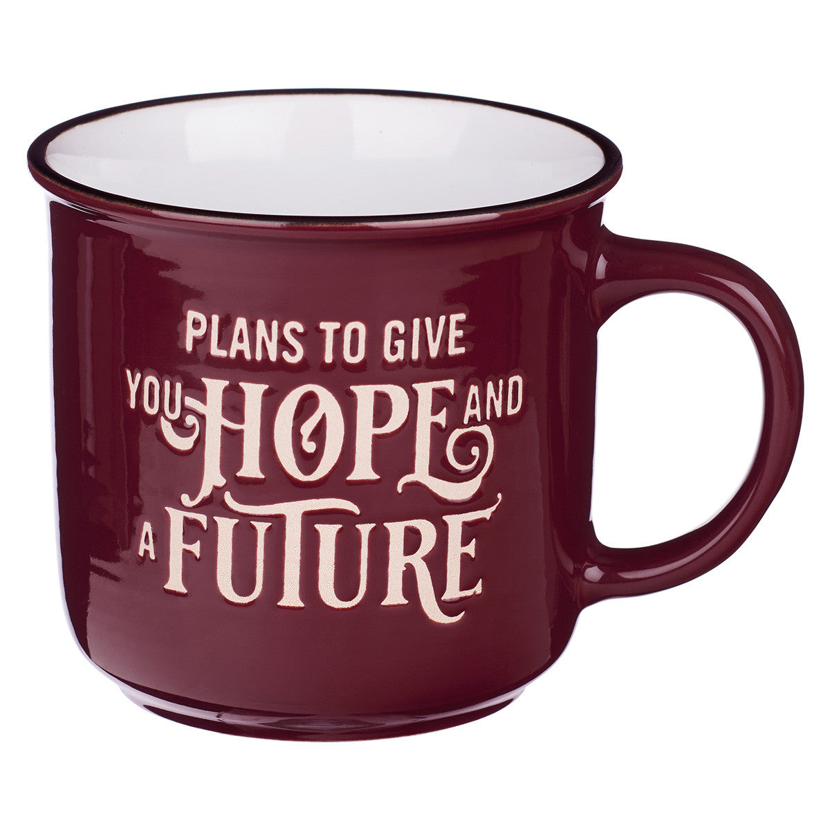 CAG MUG856 BURGUNDY PLANS FOR HOPE AND FUTURE