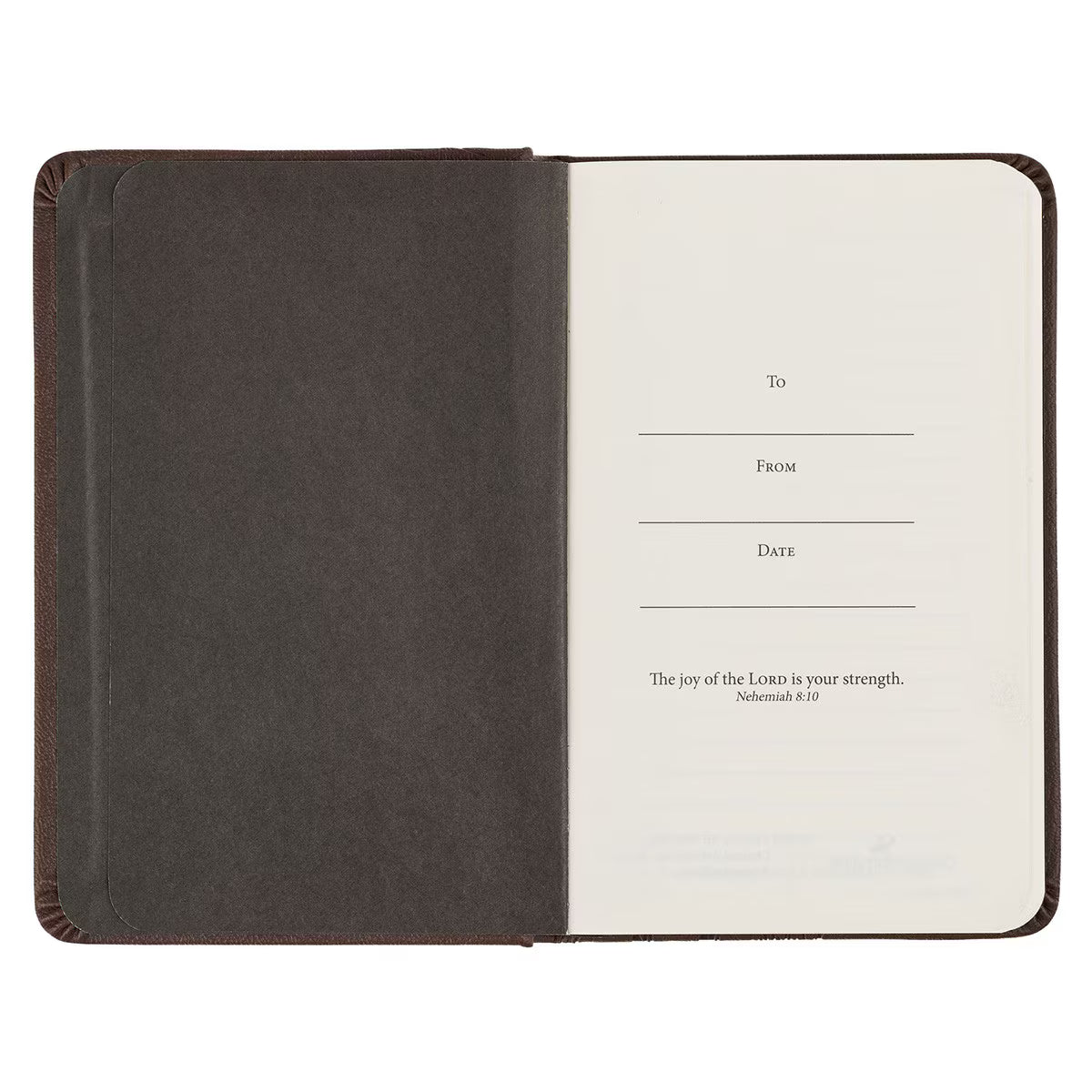 CAG NBM015 SMALL NOTEBOOK WITH ELASTIC CLOSURE FAUX LEATHER LORD IS MY STRENGTH EX. 15:2