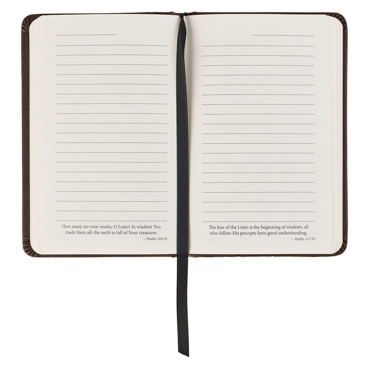 CAG NBM015 SMALL NOTEBOOK WITH ELASTIC CLOSURE FAUX LEATHER LORD IS MY STRENGTH EX. 15:2