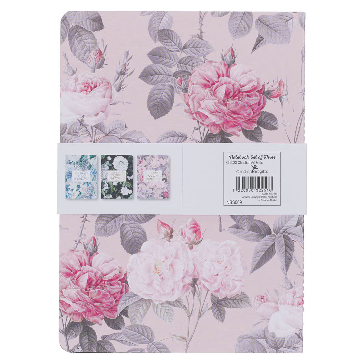 CAG NBS069 NOTEBOOK SET 3PC BLACK PROV. 31:25, PINK PROV. 31:10, BLUE PROV. 31:26