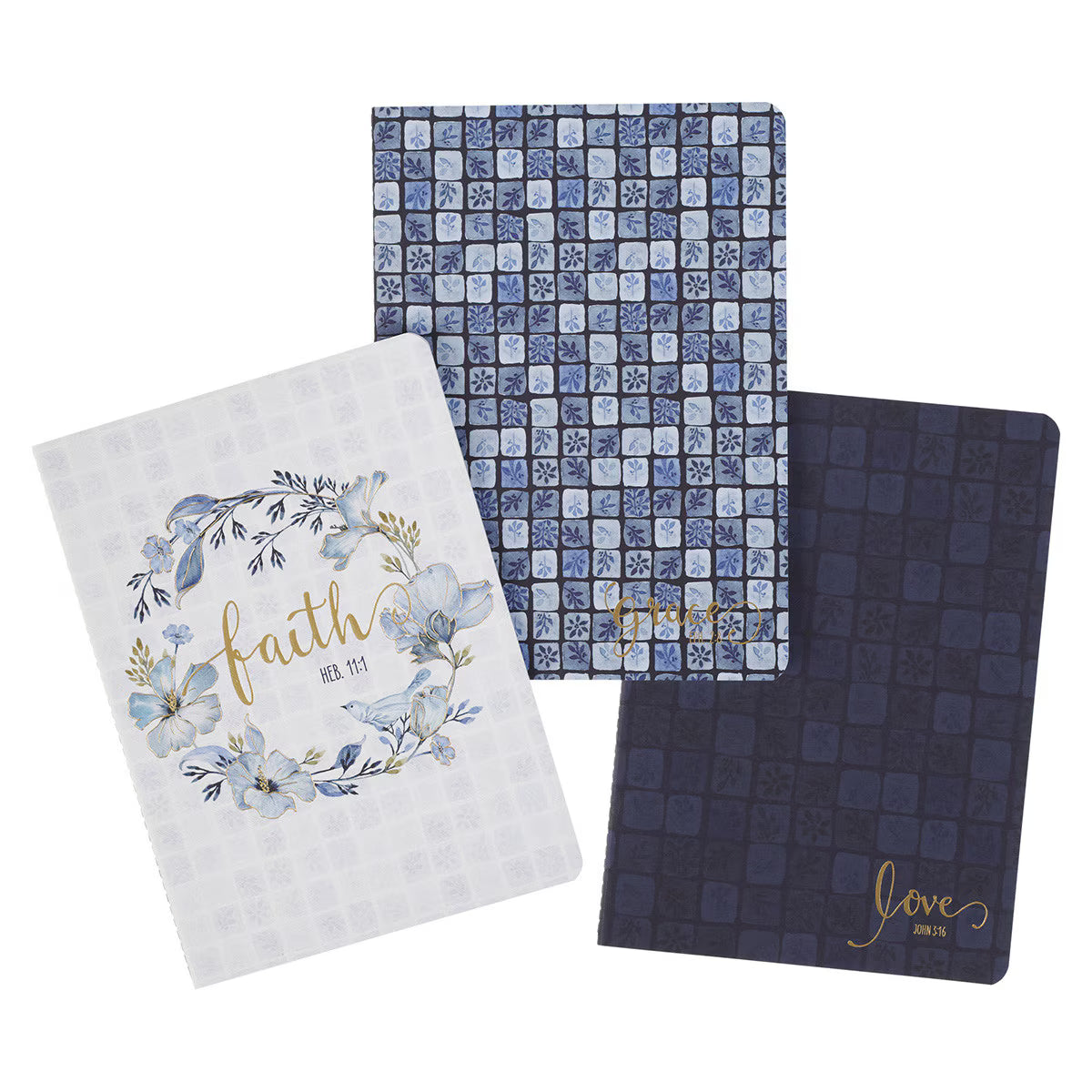 CAG NBS086 NOTEBOOK SET 3PC FAITH GRACE LOVE