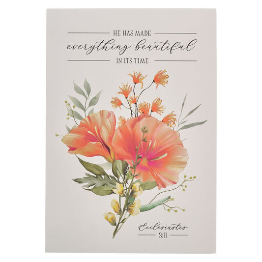 CAG NP072 EVERYTHING BEAUTIFUL ORANGE FLORAL NOTEPAD ECC 3:11