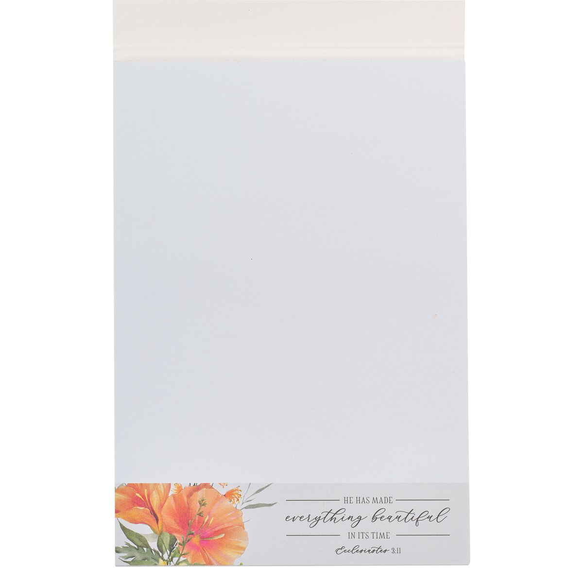 CAG NP072 EVERYTHING BEAUTIFUL ORANGE FLORAL NOTEPAD ECC 3:11