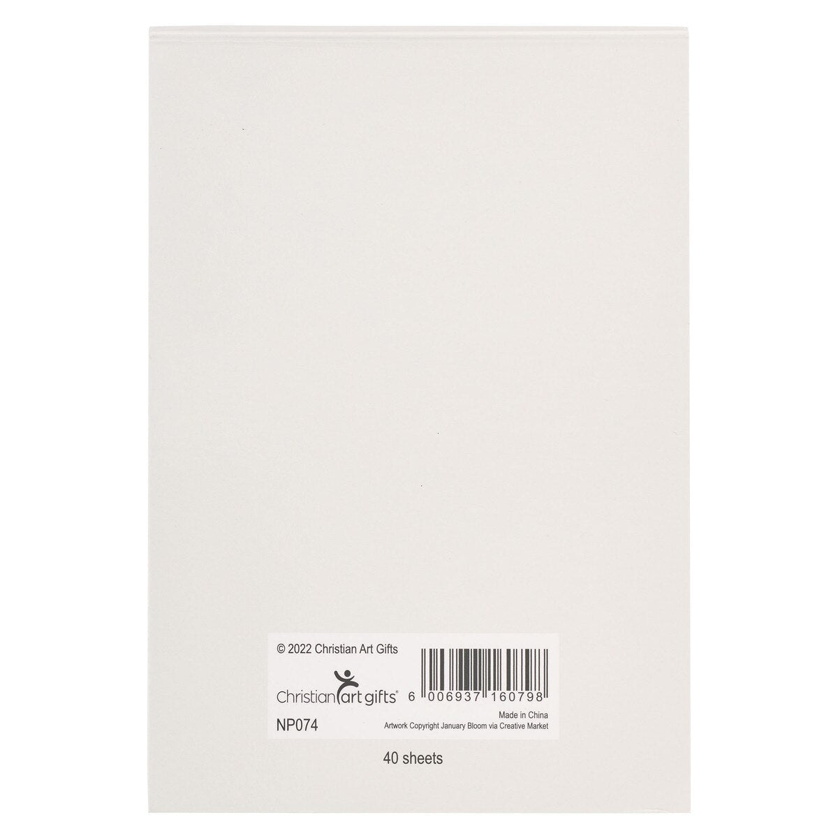 CAG NP074 ALL THINGS ARE POSSIBLE BLUE FLORAL NOTEPAD - MATT 19:26