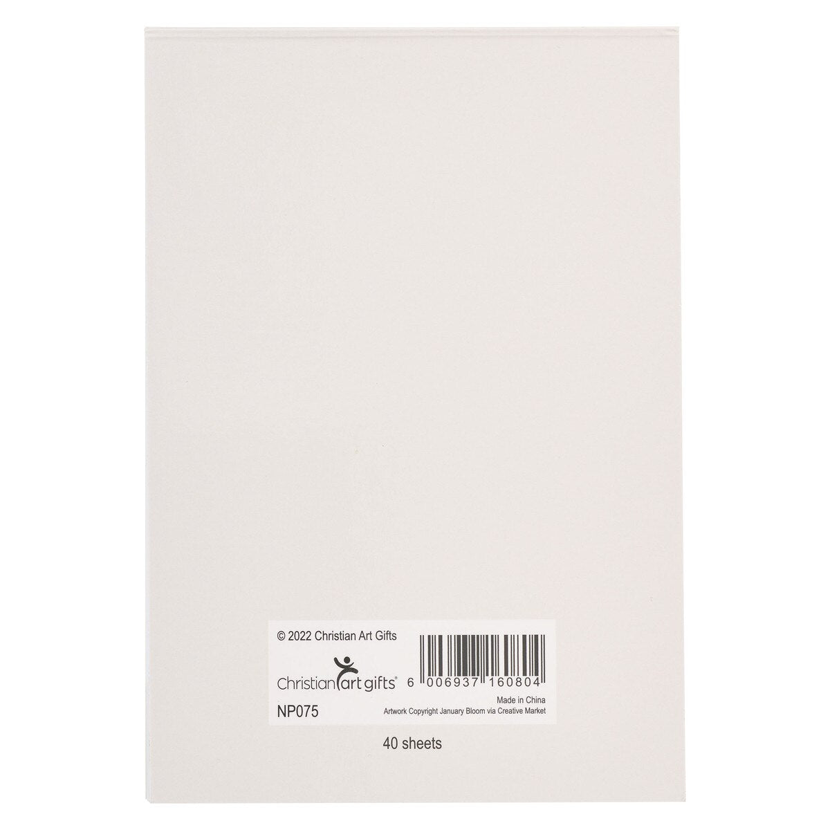 CAG NP075 MY STRENGTH AND MY SONG BLUE FLORAL NOTEPAD PS 118:14