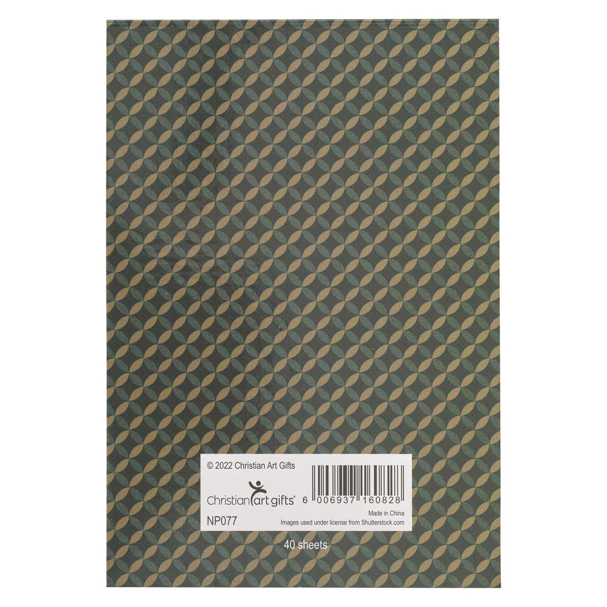 CAG NP077 MAY THE LORD BLESS YOU GREEN PUPPY NOTEPAD NUM 6:24