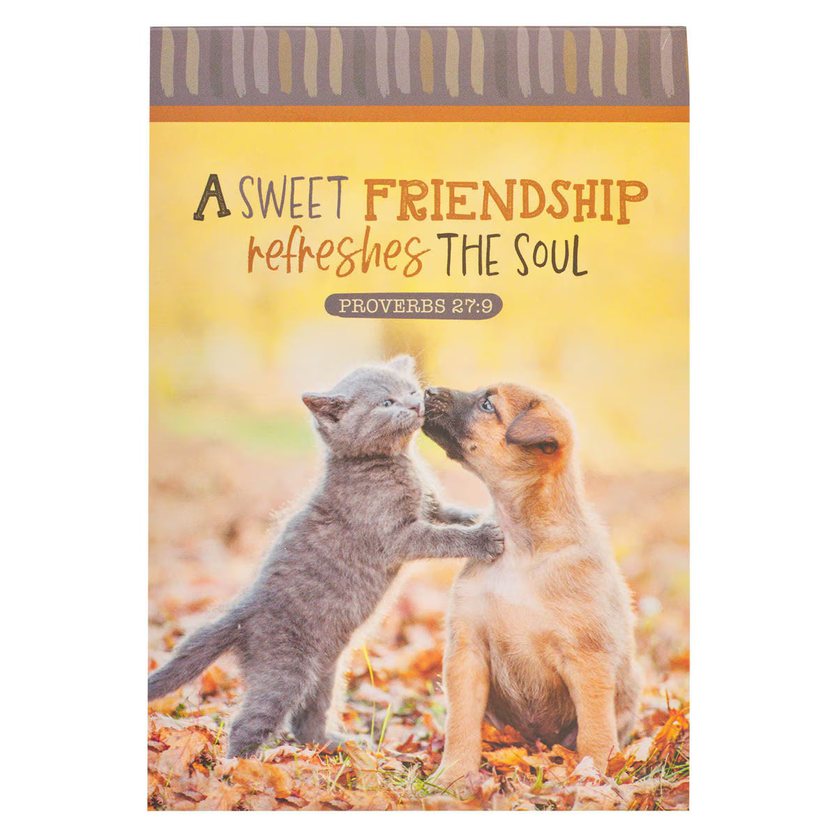 CAG NP078 SWEET FRIENDSHIP FALL PUPPY AND ITTEN NOTEPAD
