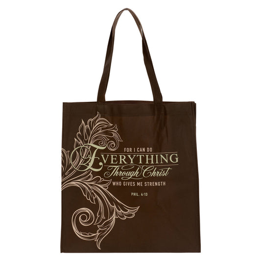 CAG TOT147 TOTE BAG FOR I CAN DO EVERYTHING BROWN