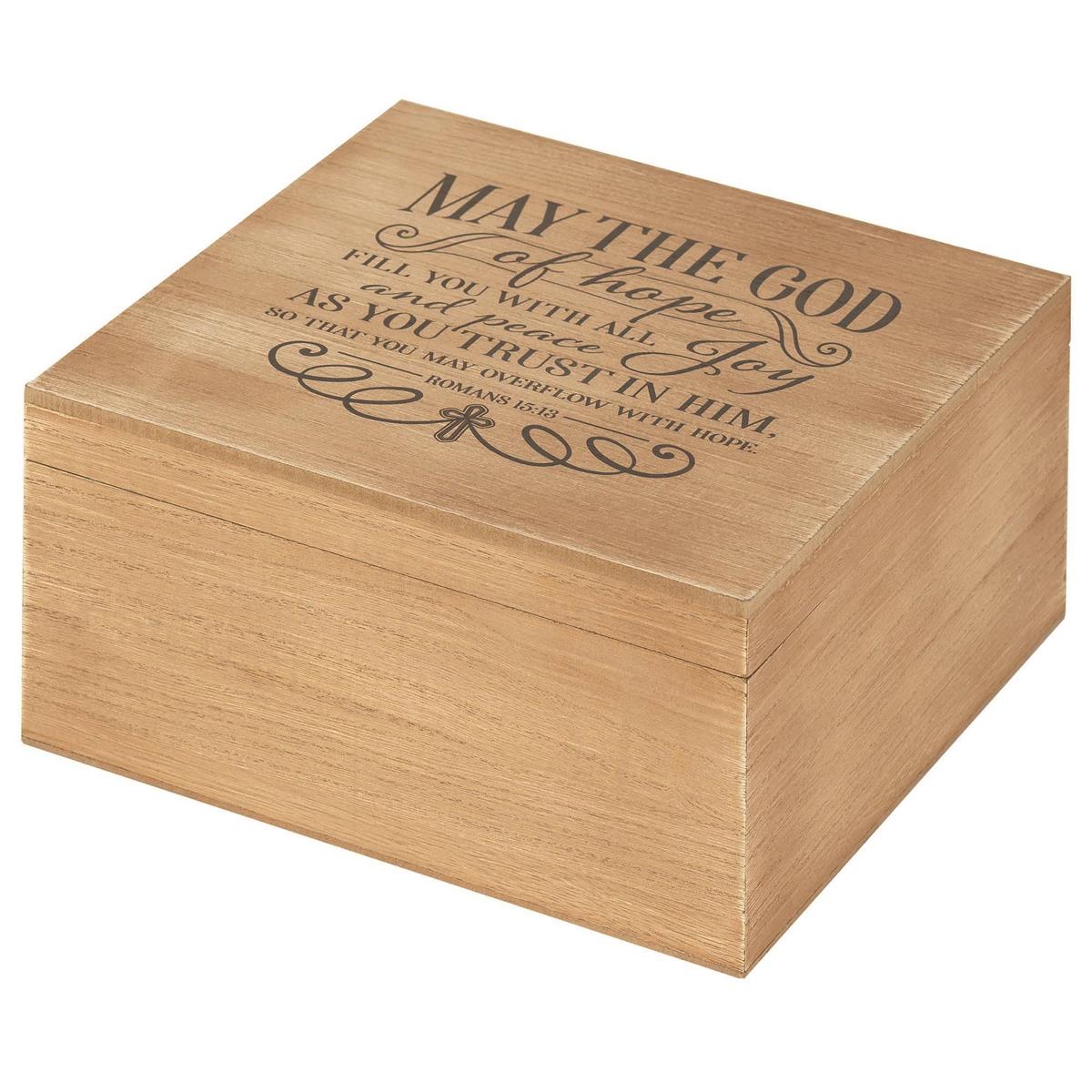 DIC WOODBOX-102 KEEPSAKEBOX MAY THE GOD OF HOPE