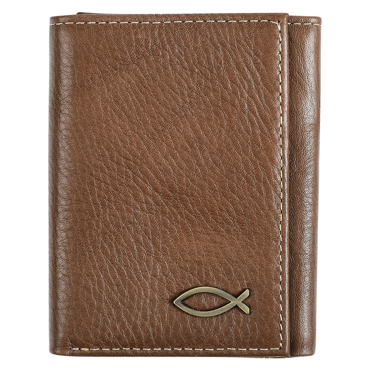 CAG WT0158 LEATHER WALLET FISH EMBLEM