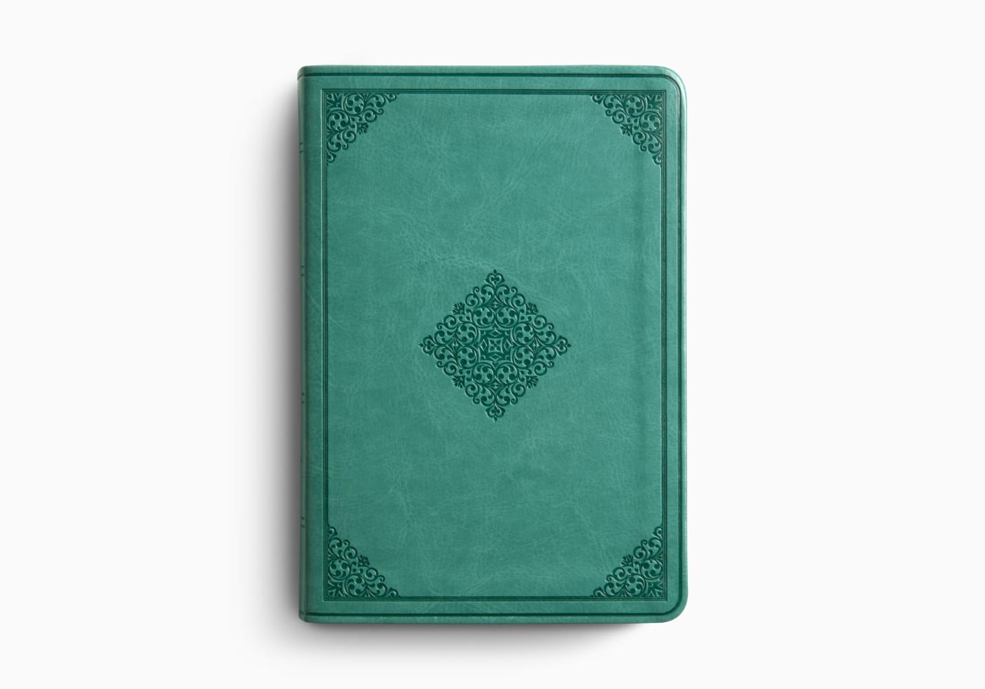 ESV COMPACT VALUE LARGE PRT BI TT TEAL ORNAMENT